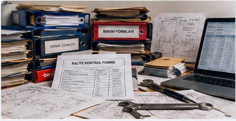 Maintenance folders, quality forms and printed technical records